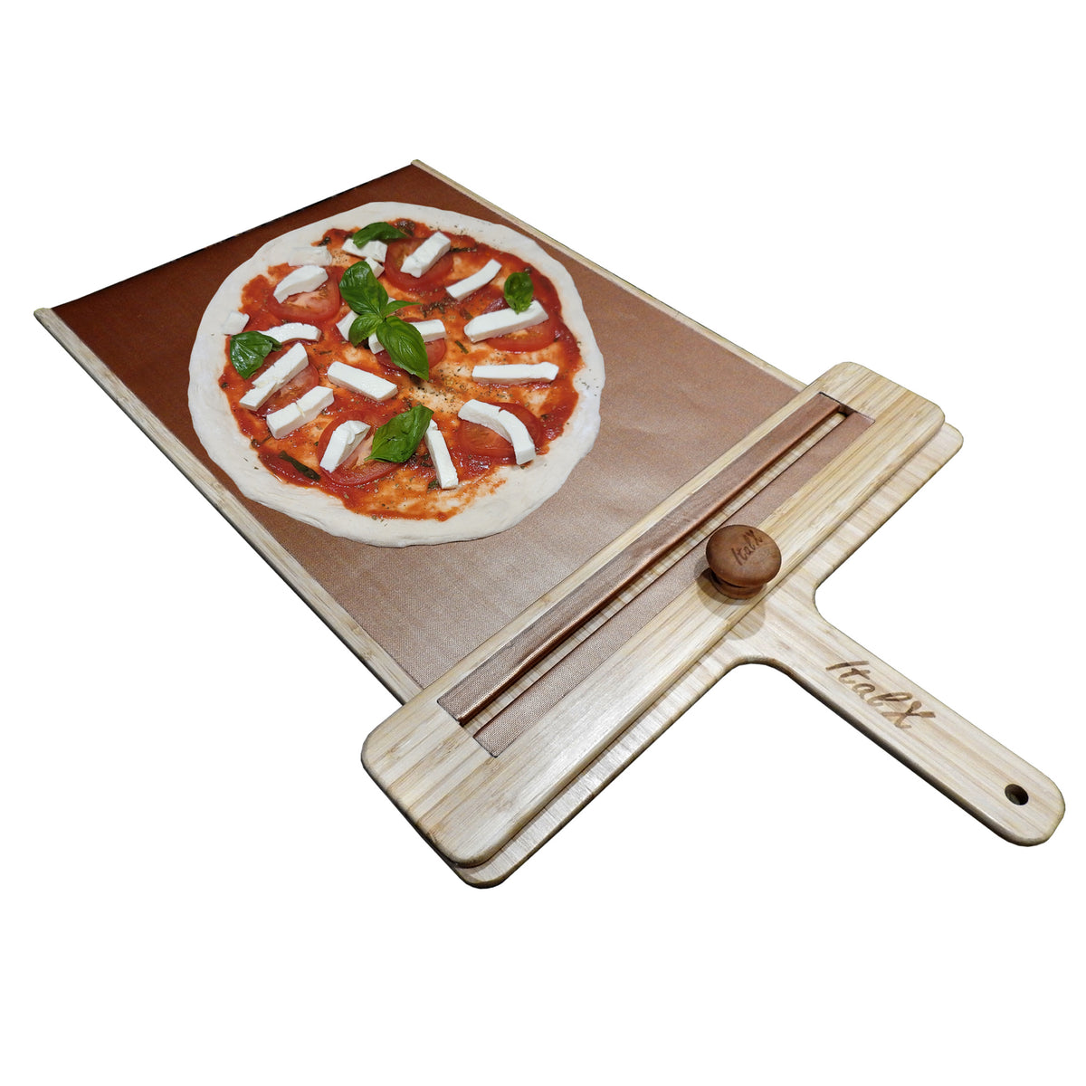 EZ Pizza Peel 14 - (actual size 13.46”) Self Launching Sliding Pizza P –  ItalX