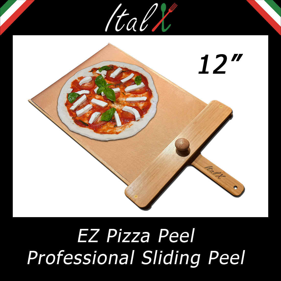 REFURB. EZ Pizza Peel 12 V2 - (actual size 11.89”) Self Launching